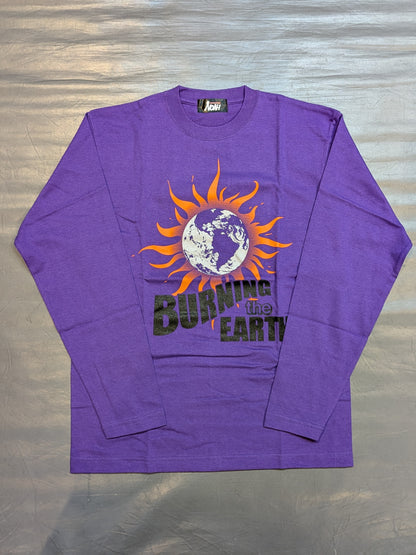 Kenta Kobashi  "BURNING the EARTH" Long Sleeve T-Shirt (Purple)