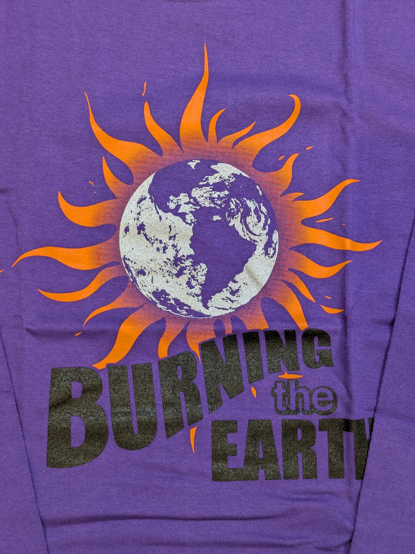 Kenta Kobashi  "BURNING the EARTH" Long Sleeve T-Shirt (Purple)