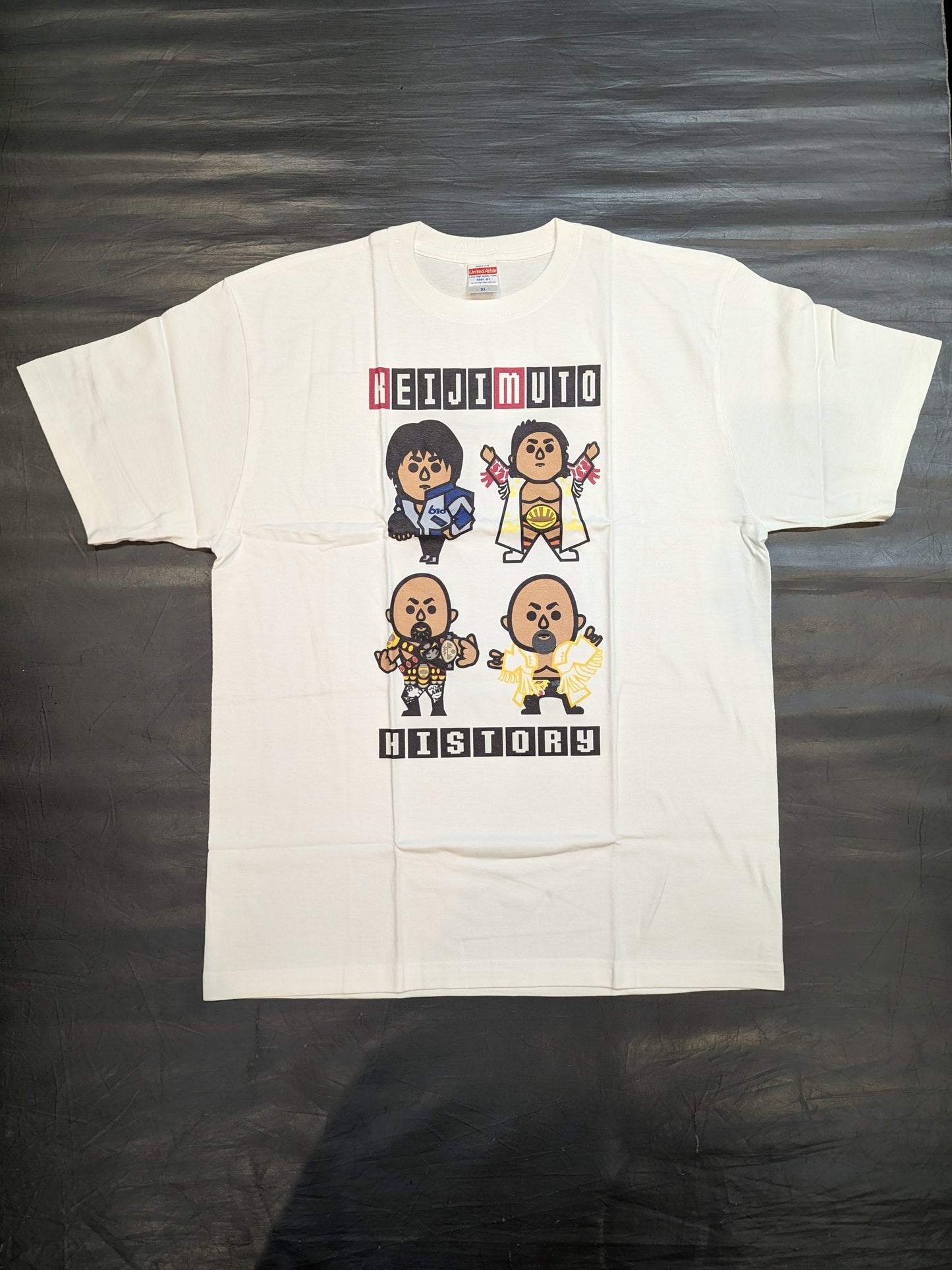 武藤敬司「KEIJI MUTO HISTORY」イラストTシャツ