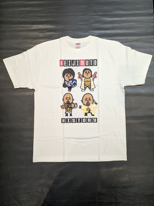 武藤敬司「KEIJI MUTO HISTORY」イラストTシャツ