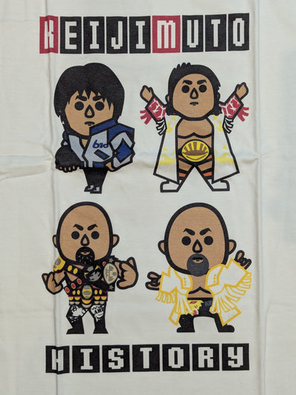 武藤敬司「KEIJI MUTO HISTORY」イラストTシャツ