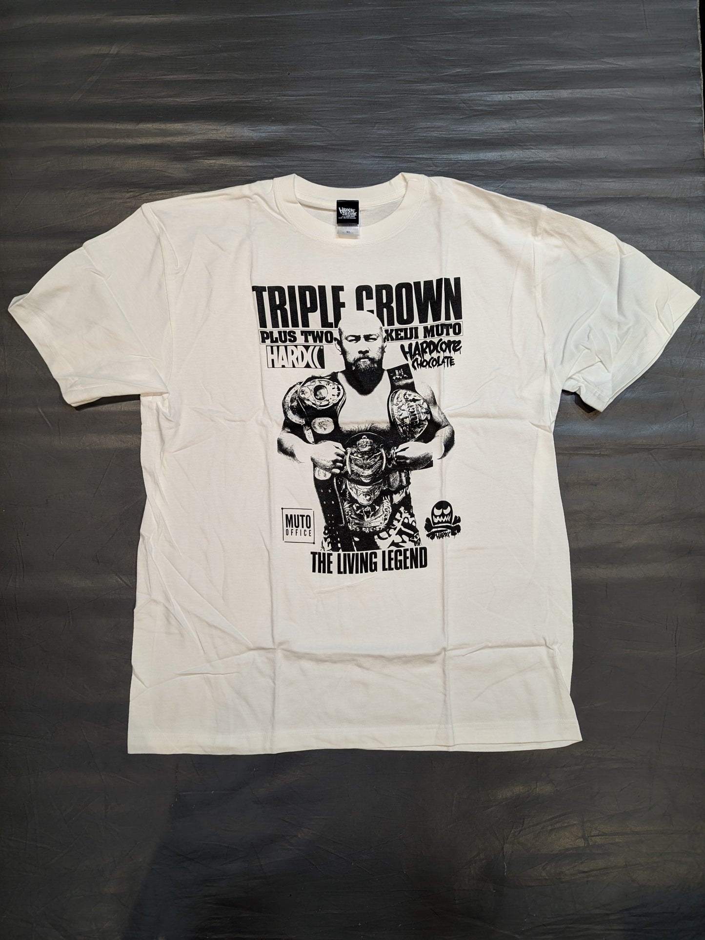 Muto Keiji  "TRIPLE CROWN PLUS TWO" T-shirt (white)
