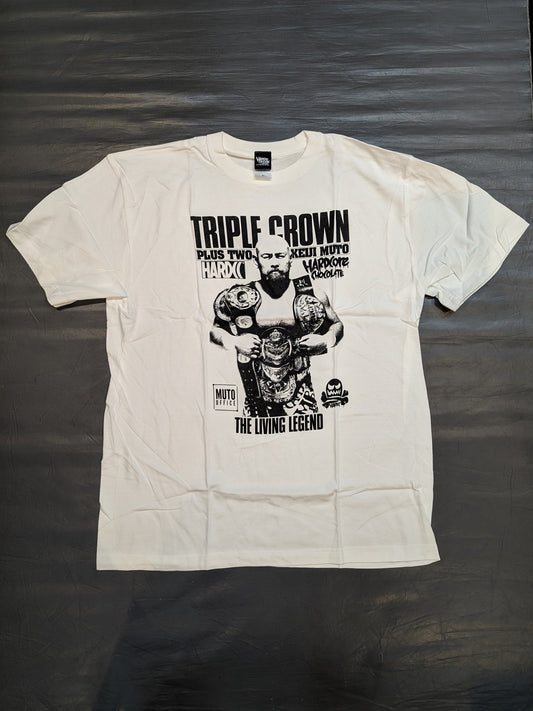 武藤敬司「TRIPLE CROWN PLUS TWO」Tシャツ(ホワイト)