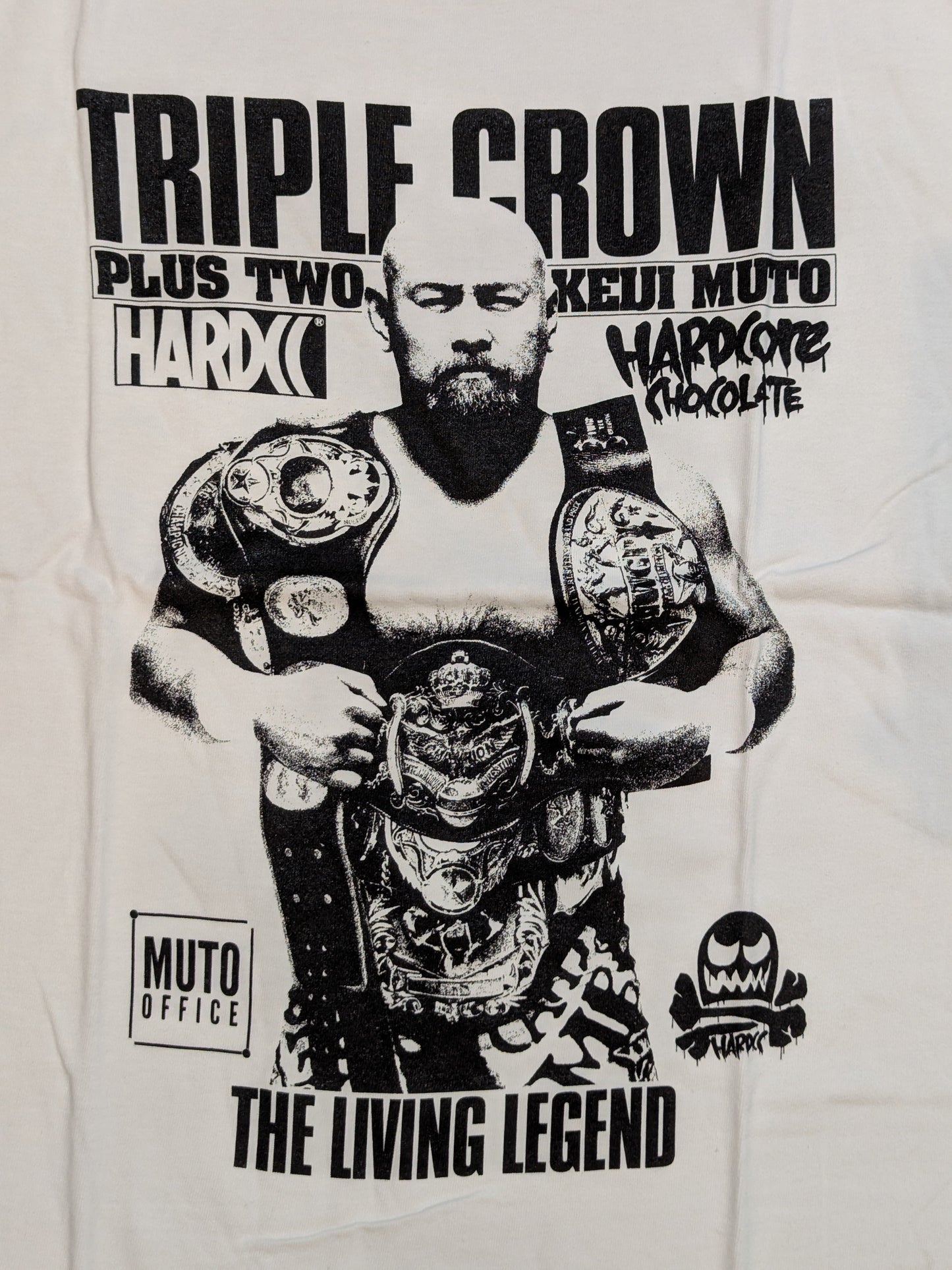 Muto Keiji  "TRIPLE CROWN PLUS TWO" T-shirt (white)