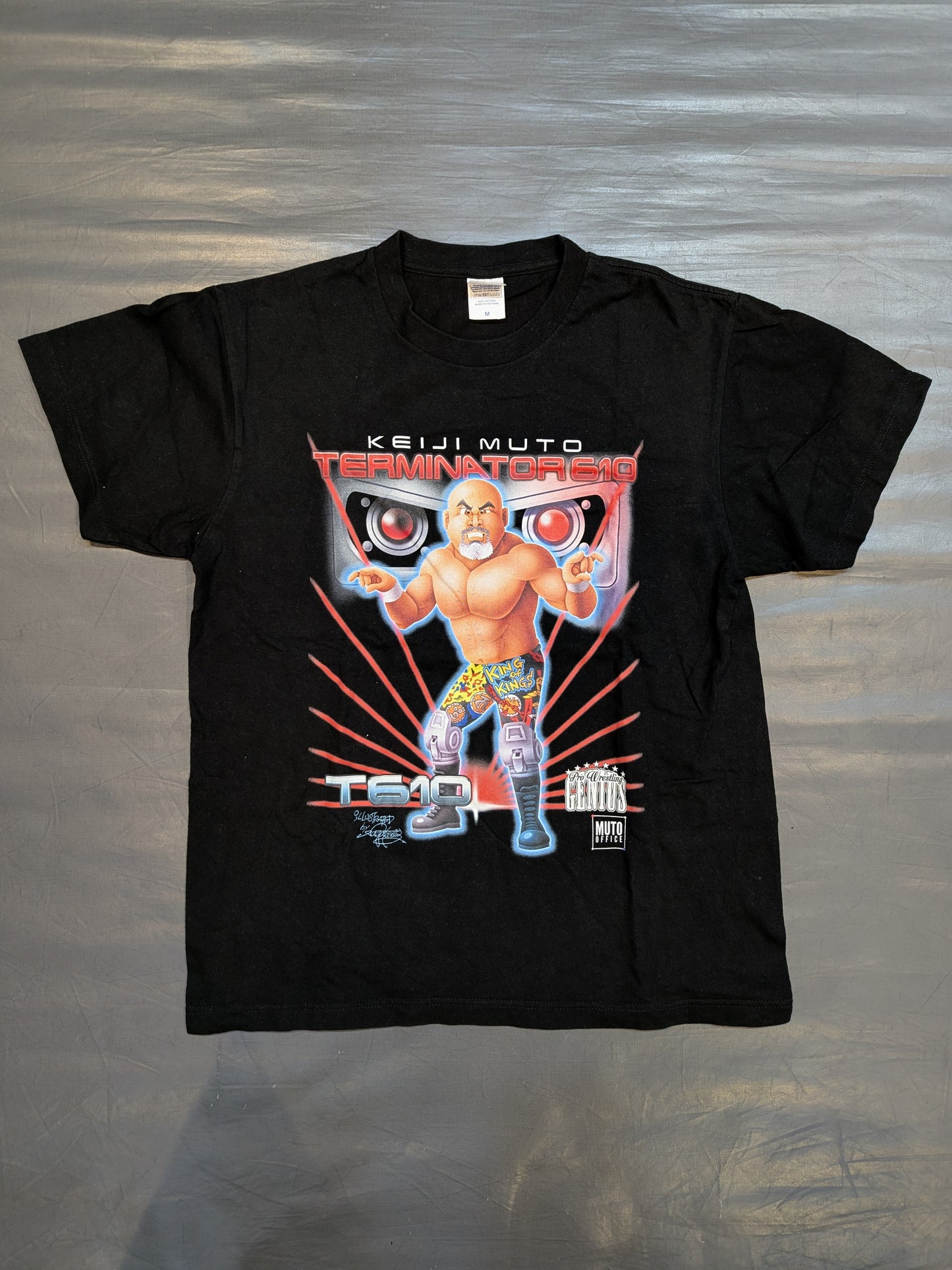 武藤敬司「ターミネーター610」坂井永年氏イラスト Tシャツ