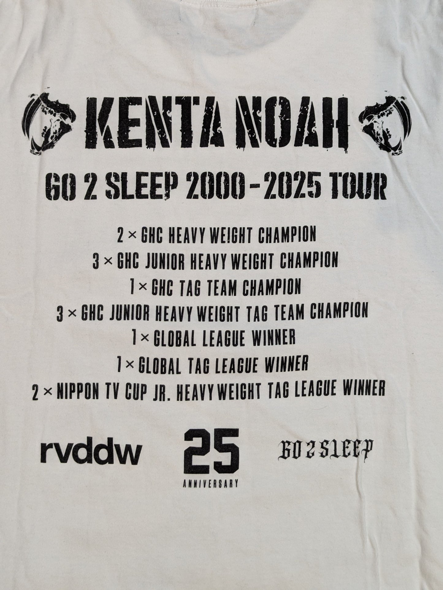 KENTA "GO 2 SLEEP 2000-2025 TOUR" T-Shirt (White)
