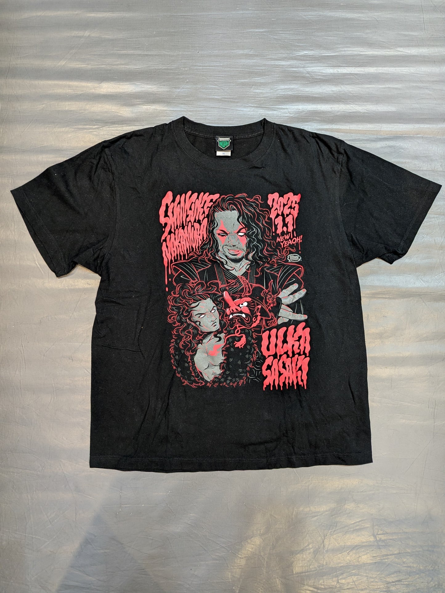 NOAH×GRAPE BRAIN「中邑真輔vs佐々木憂流迦」イラストTシャツ