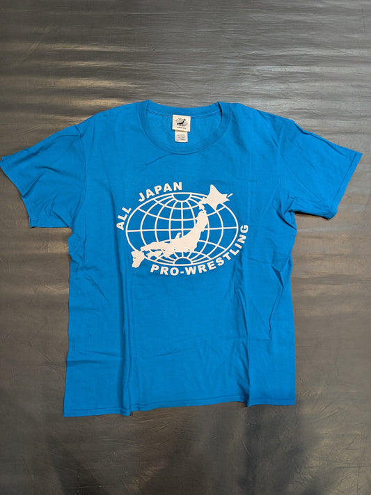 全日本プロレス ロゴ Tシャツ(ライトブルー×ホワイト)