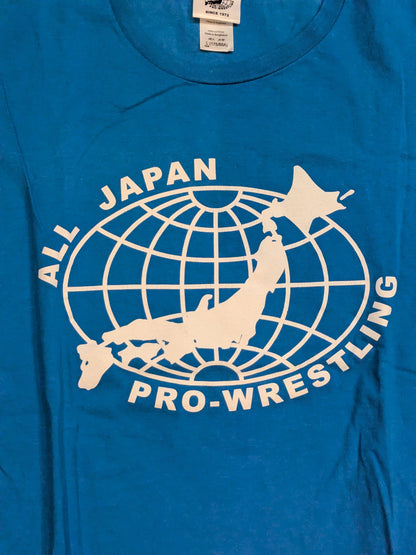 All Japan Pro Wrestling  Logo T-Shirt (Light Blue× White)