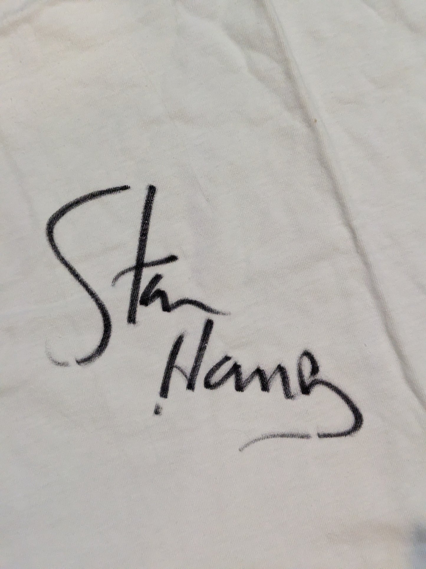 【hand signed autograph】 Stan Hansen "The President of PWF" T-shirt