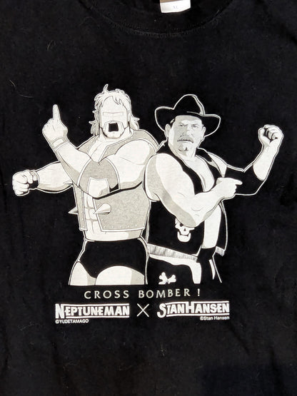キン肉マン×スタン・ハンセン コラボレーションＴシャツ(ネプチューンマン・ブラックver.)