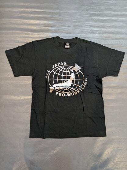 全日本プロレス「35周年」ロゴ Tシャツ(ブラック×シルバー)