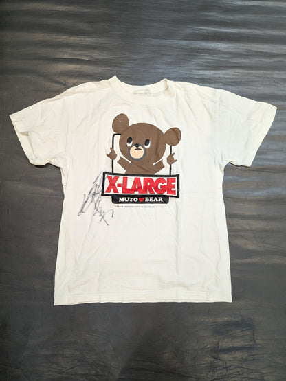 【直筆サイン入り】武藤敬司「武藤ベアー」Tシャツ①(全日本プロレス / ホワイト)
