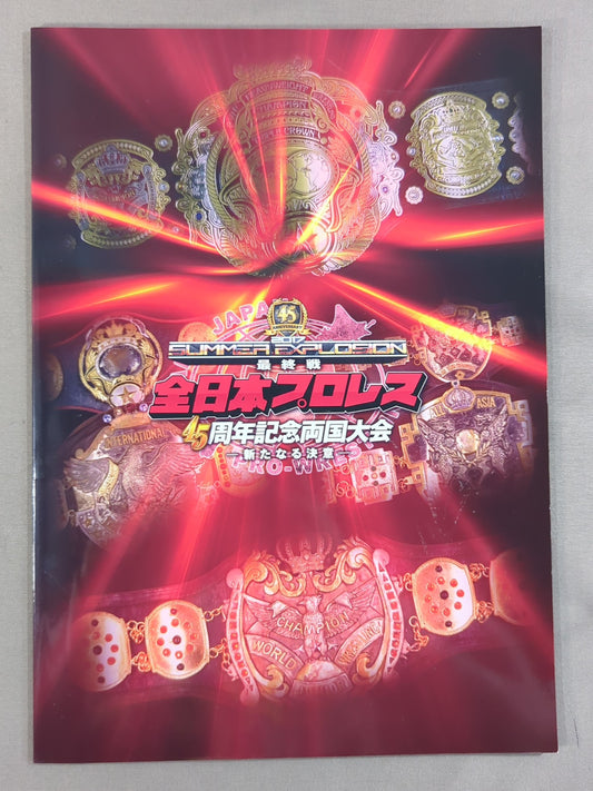 【3選手直筆サイン入り】2017 SUMMER EXPLOSION 最終戦 全日本プロレス45周年両国大会
