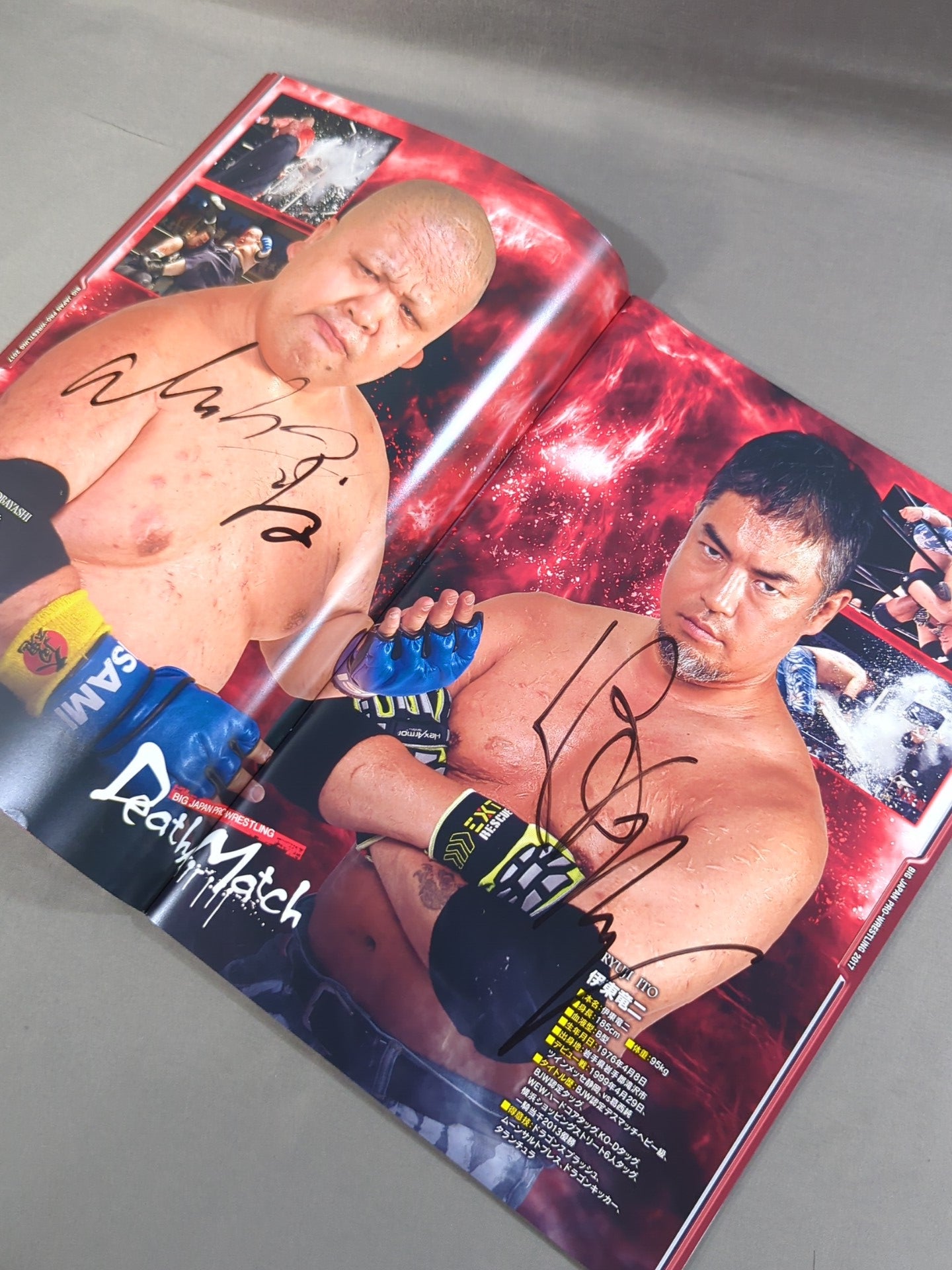 非売品★ボデイビル,プロレス,格闘技/K-1 ボブサップ 直筆サイン WCW 16選手直筆サイン入り】大日本プロレス BJW ONE BJ – 闘道館