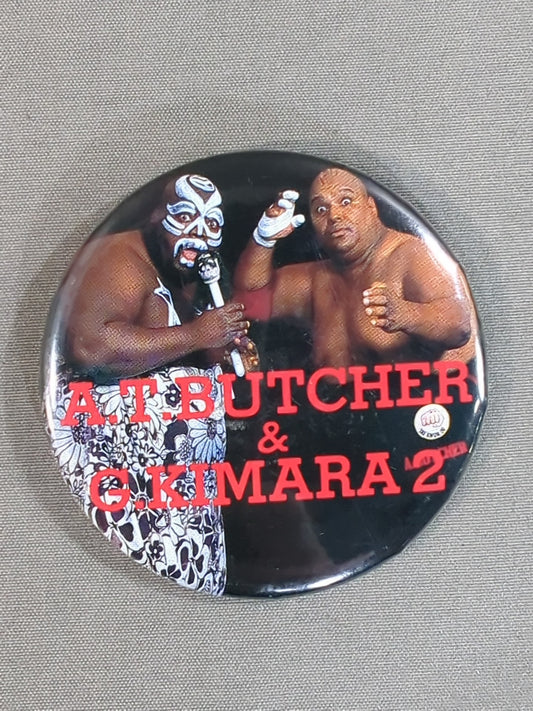 Abdullah the Butcher & Giant Kimara PinBack button