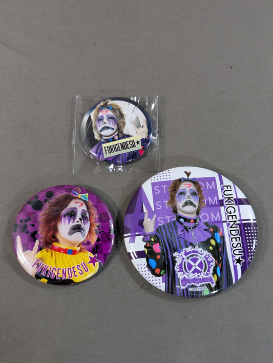 ★ Evil Jester ★ FUKIGENDESU ★ PinBack button set(1)