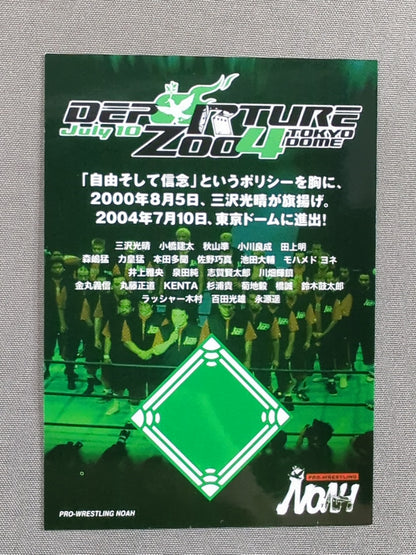 Pro-wrestling  NOAH 2004.7.10 Tokyo Dome Advance Commemorative Worn by Him  Ring Canvas Card