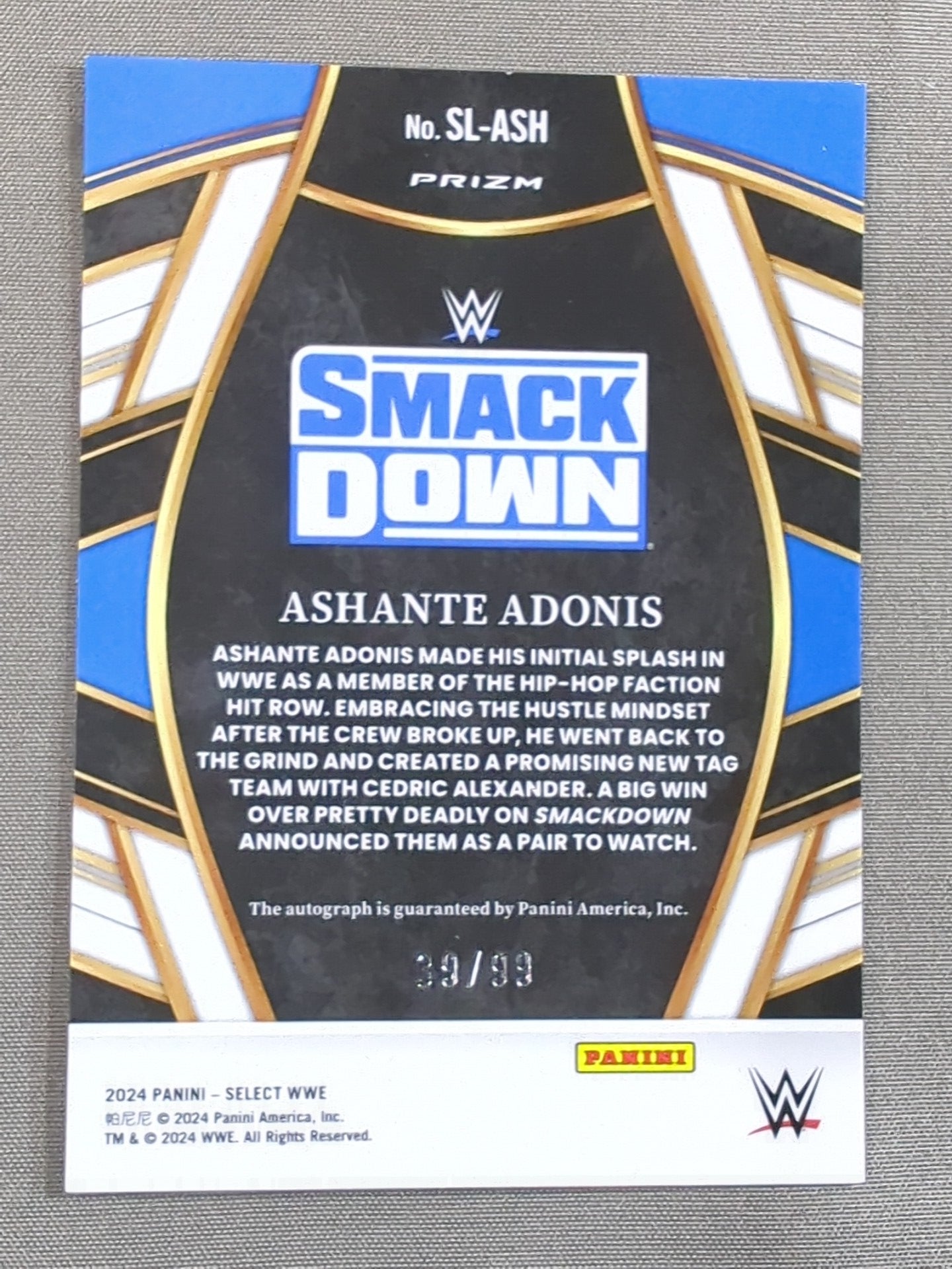 2024 PANINI WWE アシャンテ・アドニス 公式サインカード