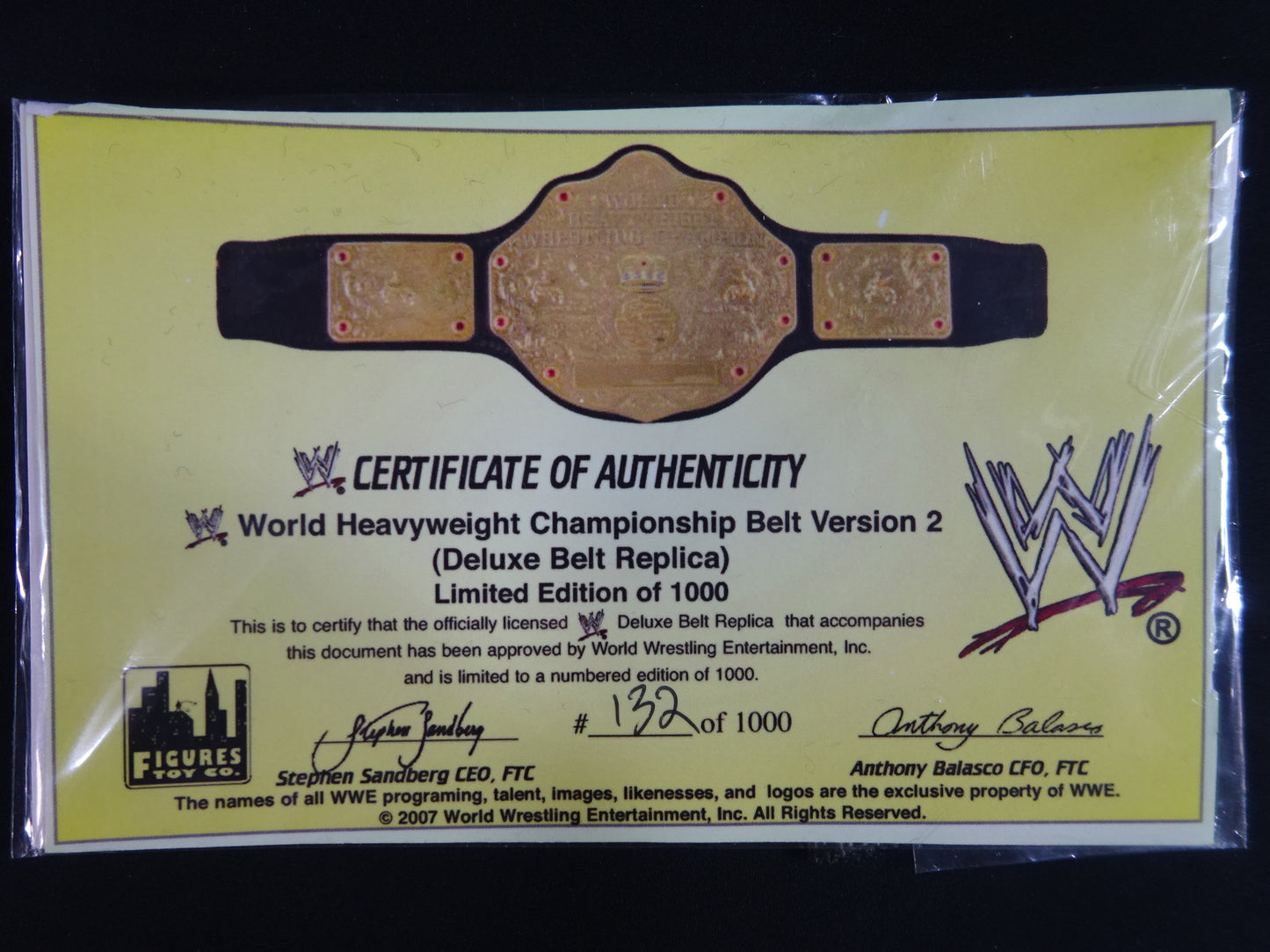 ★Limited ★ to 1000 World Heavyweight Championship Belt (BIG GOLD)
