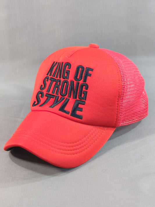 中邑真輔「KING OF STRONG STYLE」メッシュキャップ(レッド)