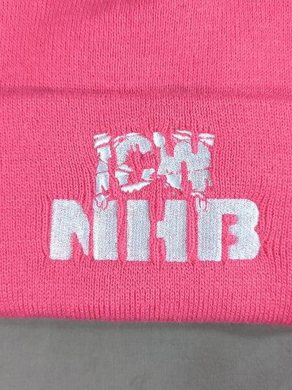 \\ICW NHB Knit Cap (1) (Pink× White)