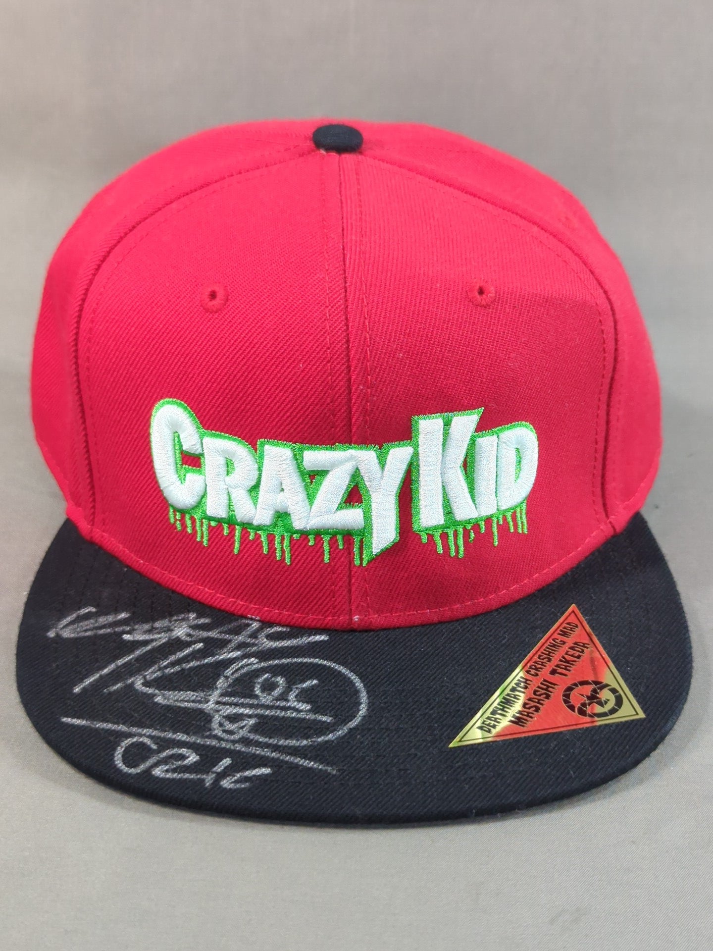 直筆サイン入り】竹田誠志「CRAZY KID」スナップバックキャップ(レッド