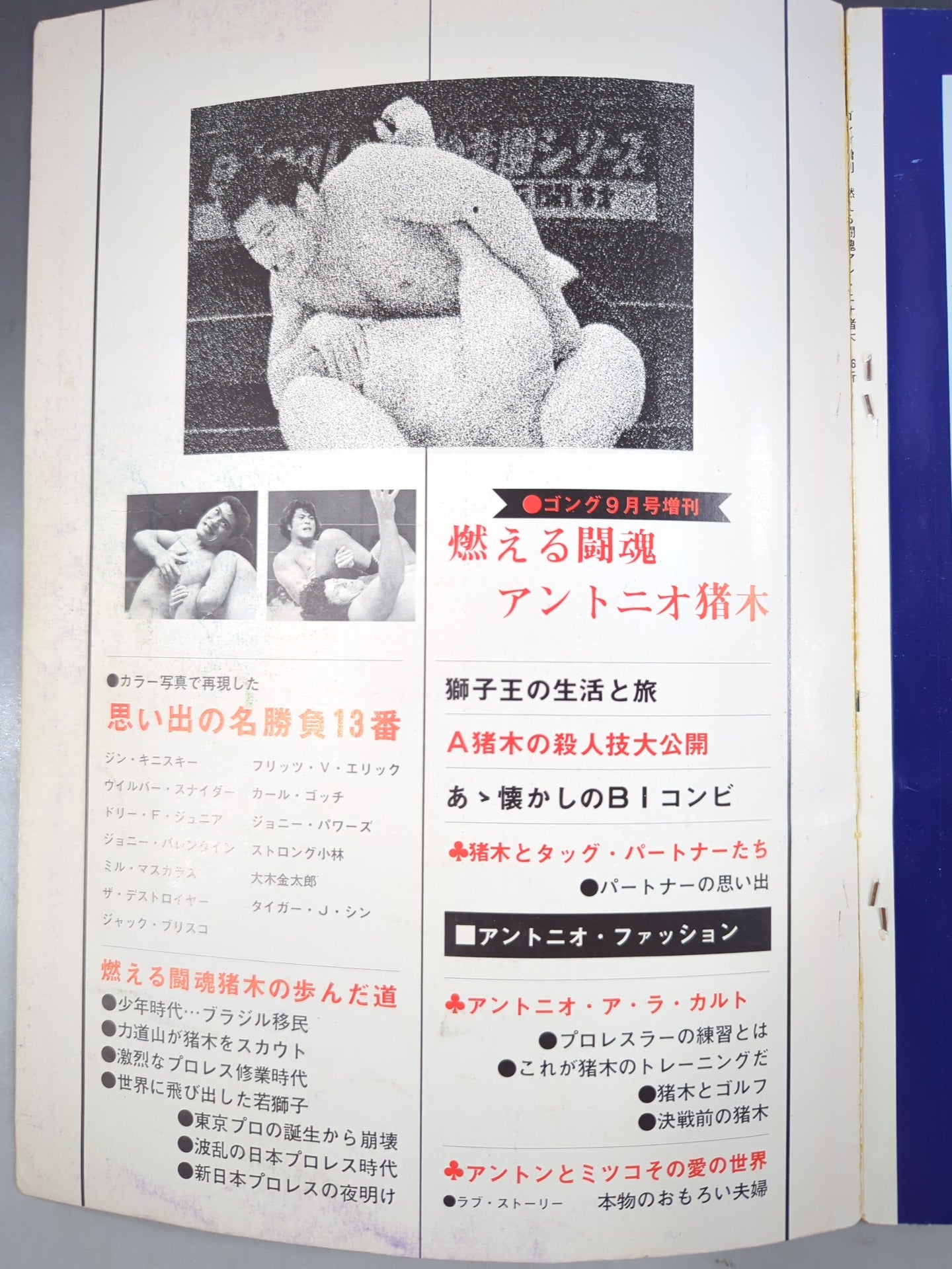 ゴング増刊号 燃える闘魂 アントニオ猪木