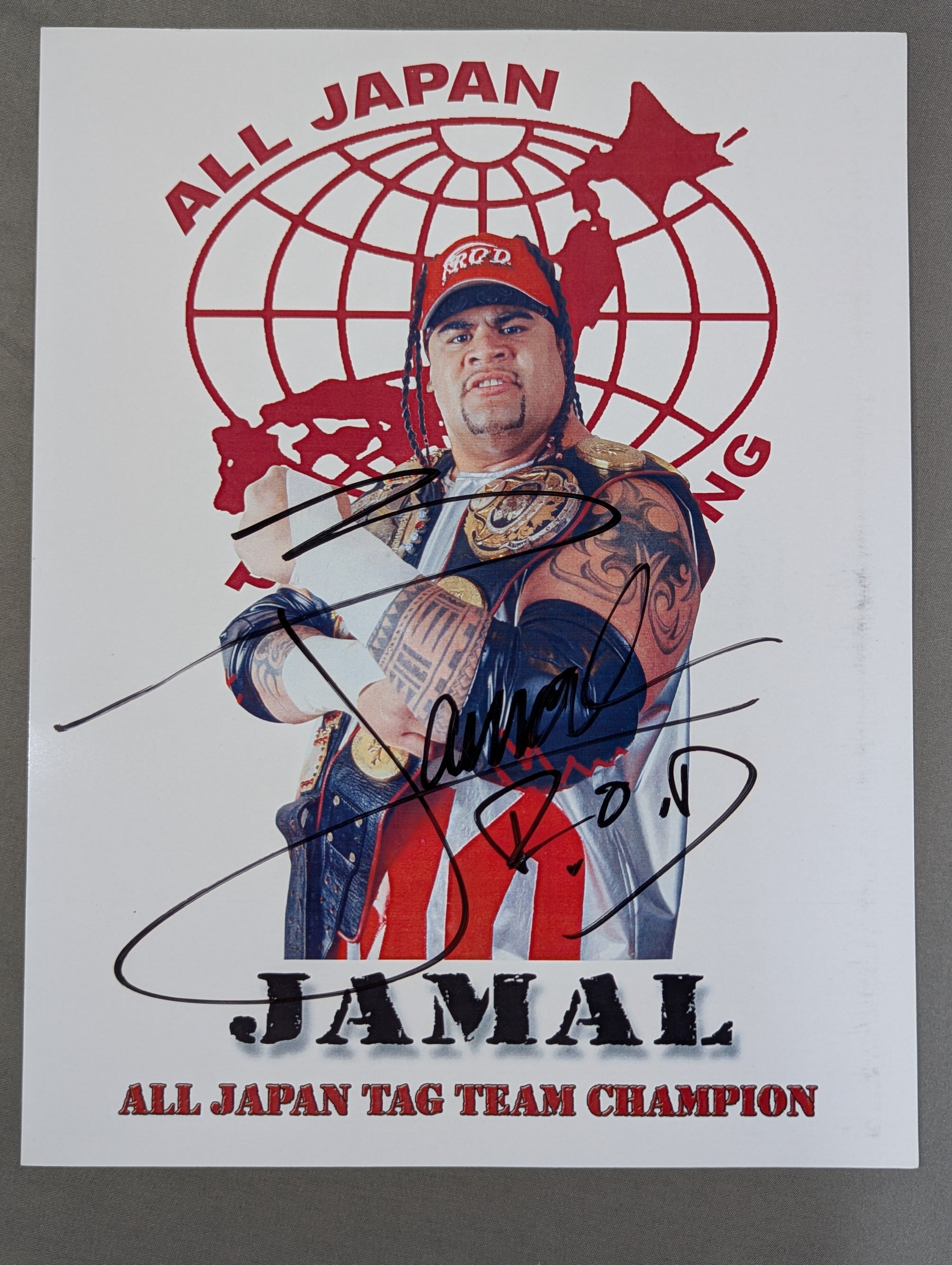 ジャマール直筆サイン入り 全日本プロレス ポートレート – 闘道館