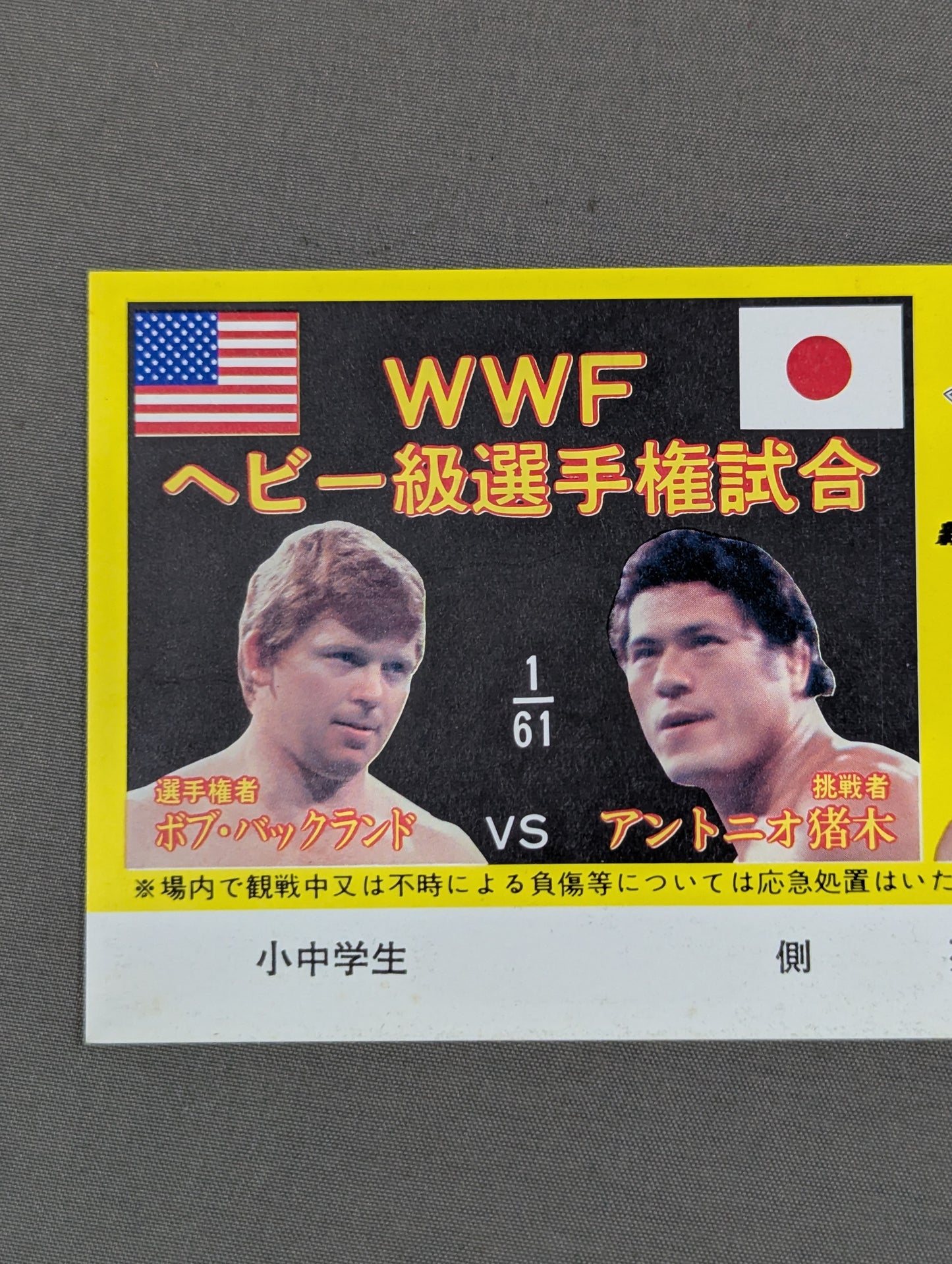 ★WWFヘビー級選手権試合★ ボブ・バックランドvsアントニオ猪木