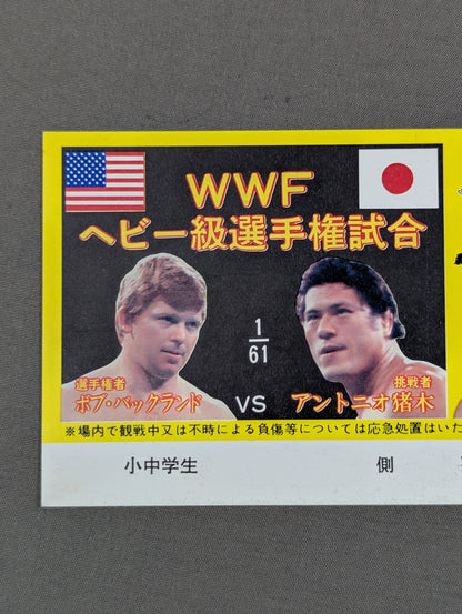 ★WWFヘビー級選手権試合★ ボブ・バックランドvsアントニオ猪木