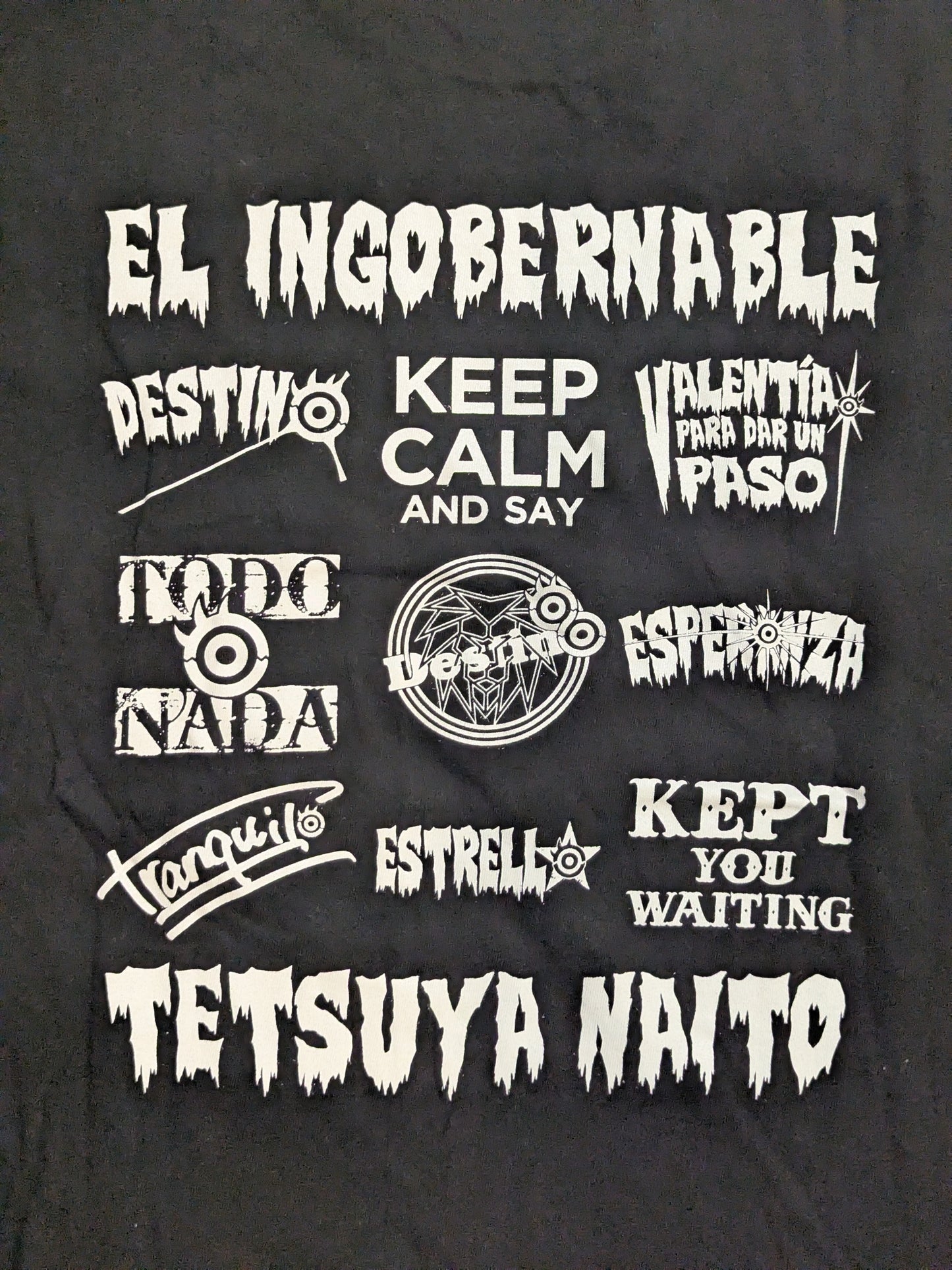 Tetsuya Naito 'Los Ingobernables' T-shirt (2025, Black×White)