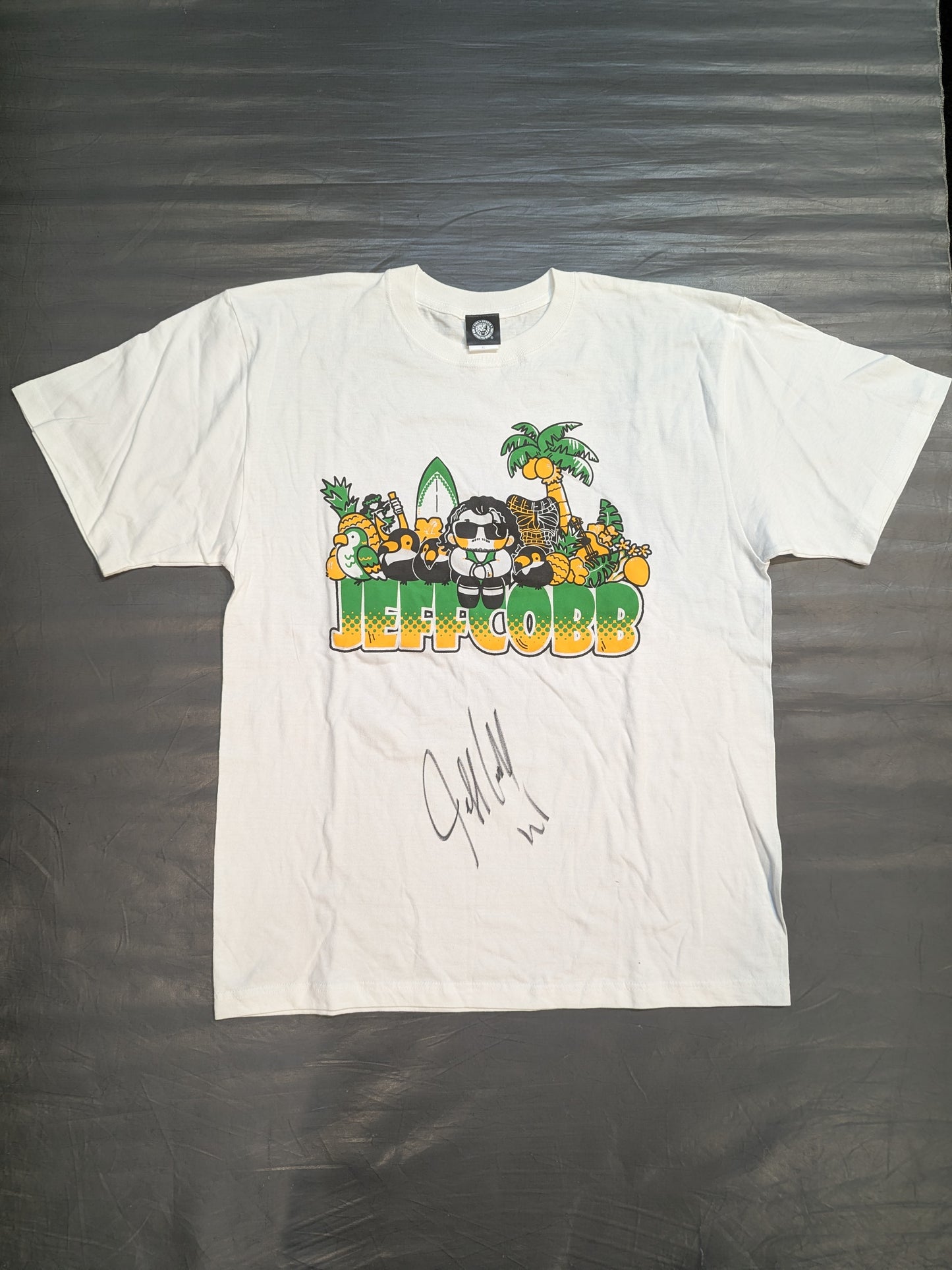 【hand signed autograph】 Jeff Cobb "HAWAIIAN NO SPACE" T-shirt