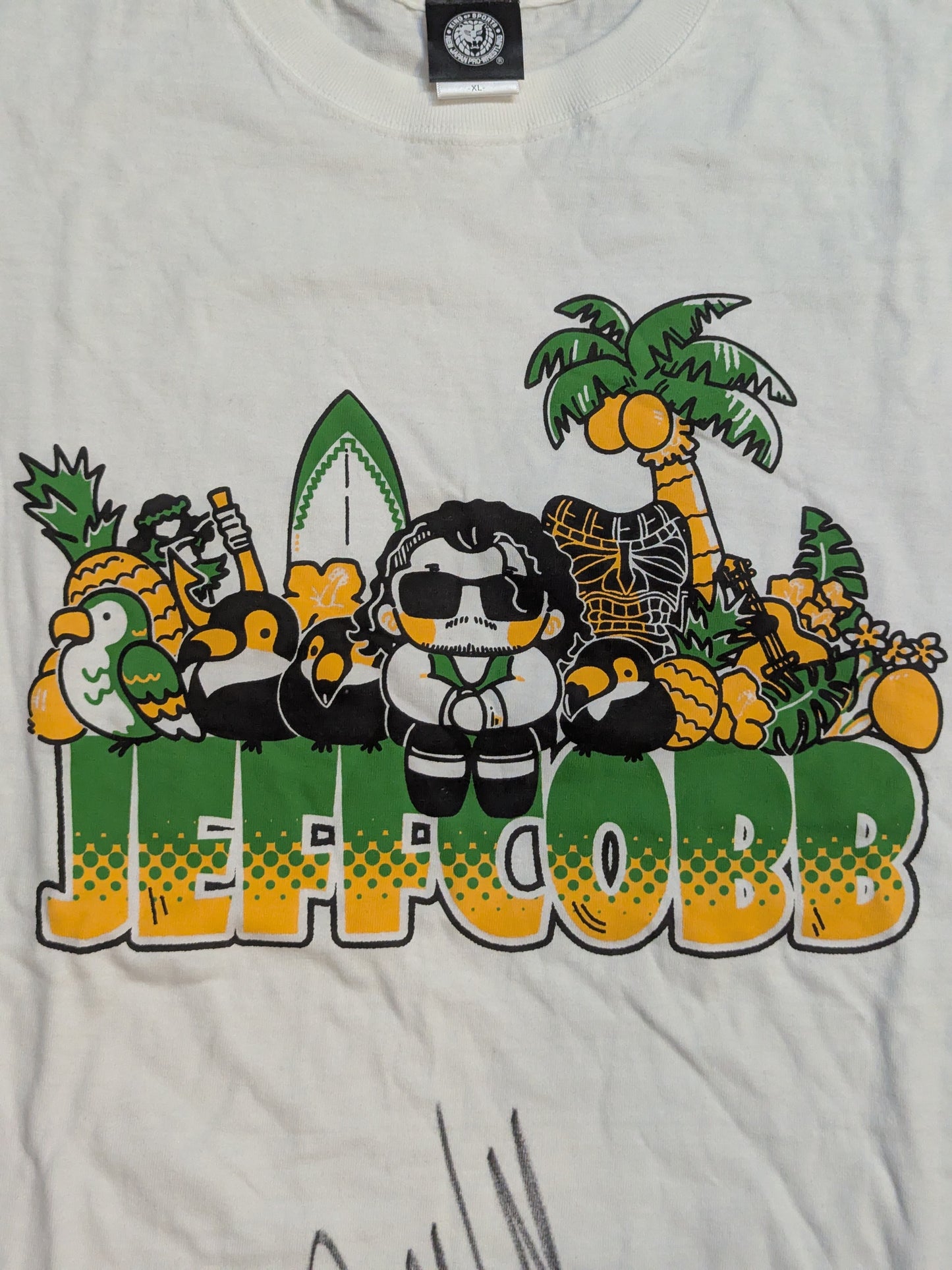 【hand signed autograph】 Jeff Cobb "HAWAIIAN NO SPACE" T-shirt