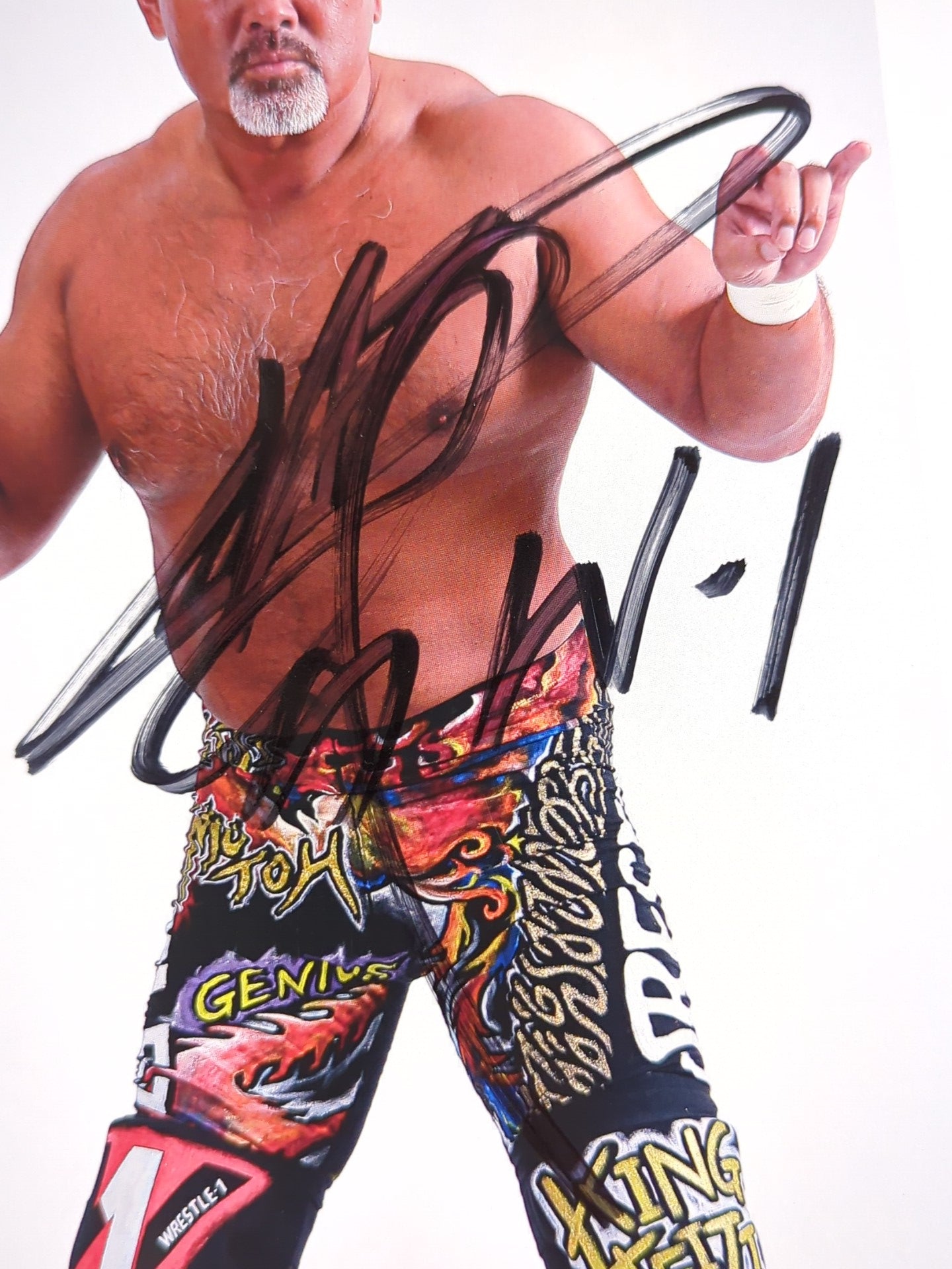 ☆WRESTLE-1☆ 武藤敬司 直筆サイン入りオフィシャルポートレート(No