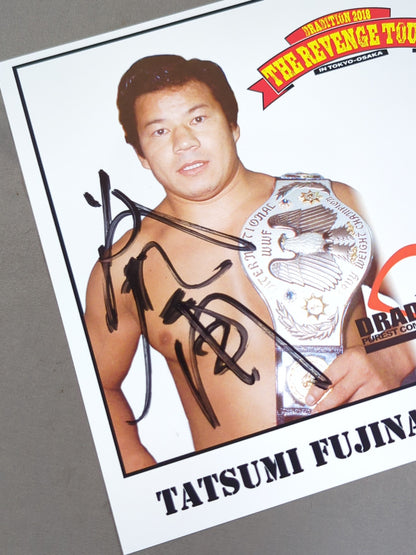 Tatsumi Fujinami & El Canek hand signed autograph  Pro-Photo 