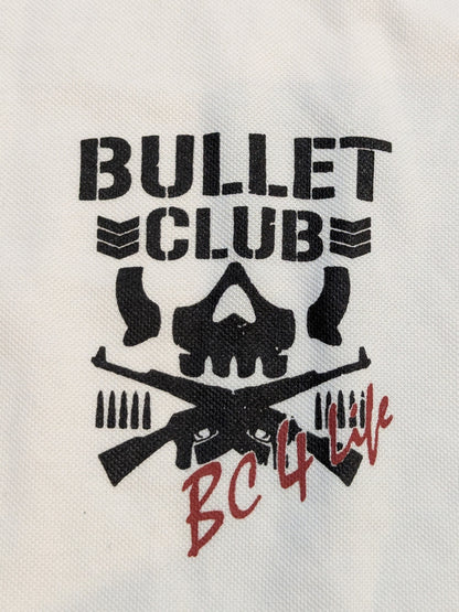 BULLET CLUB × Avale "BC-4 Life" Polo Shirt (1) (White)