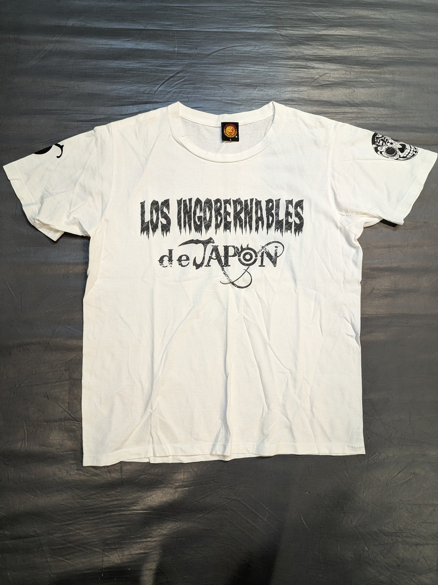 BUSHI×L・I・J Tシャツ(ホワイト×ブラック)