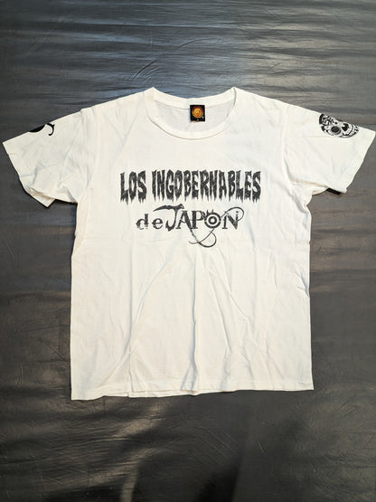 BUSHI×L・I・J Tシャツ(ホワイト×ブラック)