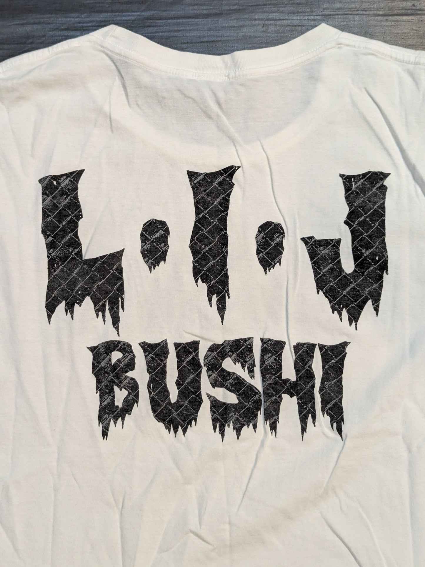BUSHI×L・I・J Tシャツ(ホワイト×ブラック)