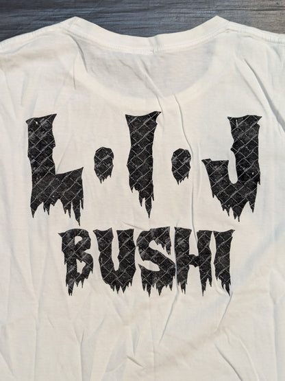 BUSHI×L・I・J Tシャツ(ホワイト×ブラック)