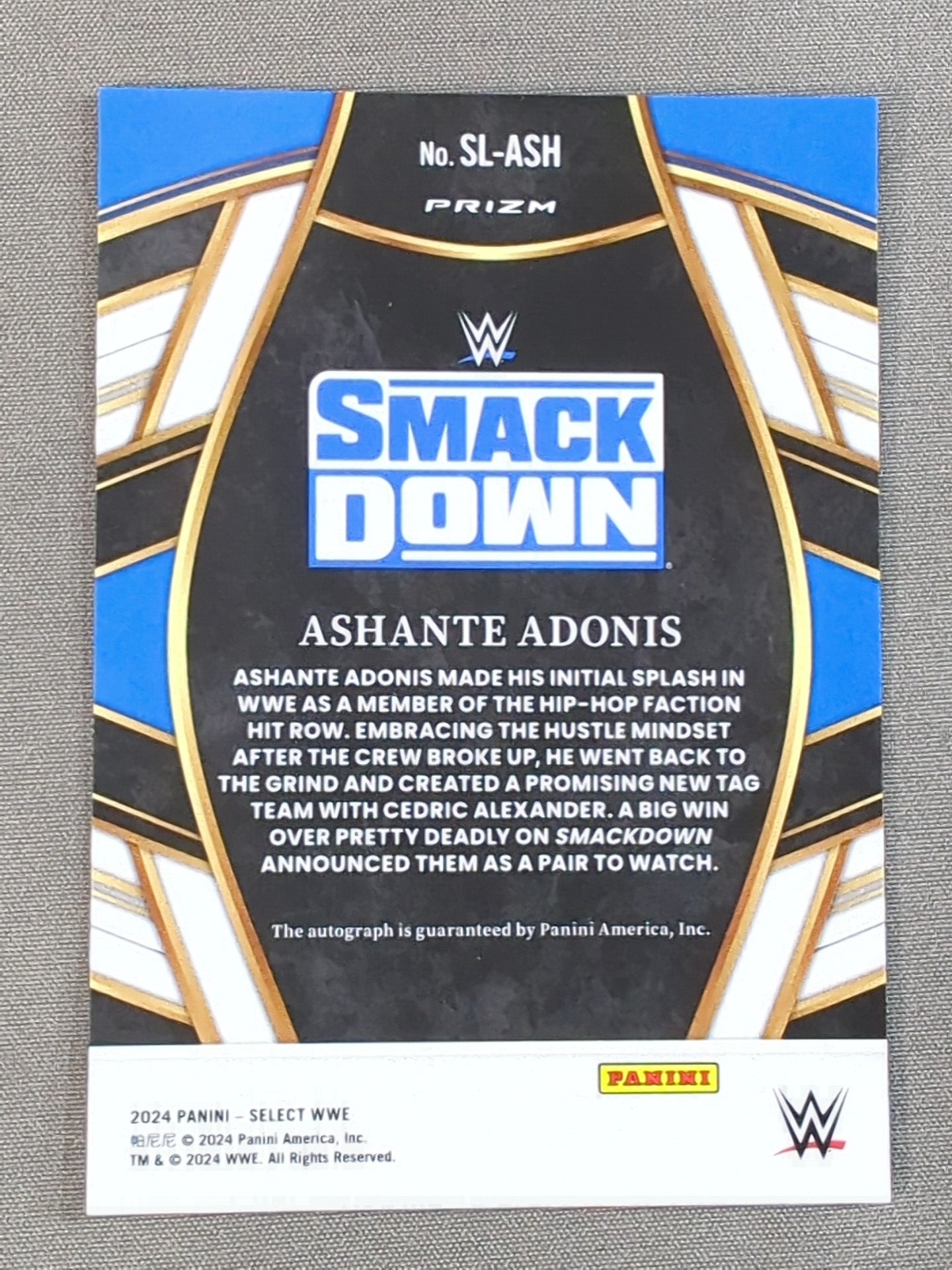2024 PANINI WWE アシャンテ・アドニス 公式サインカード – 闘道館