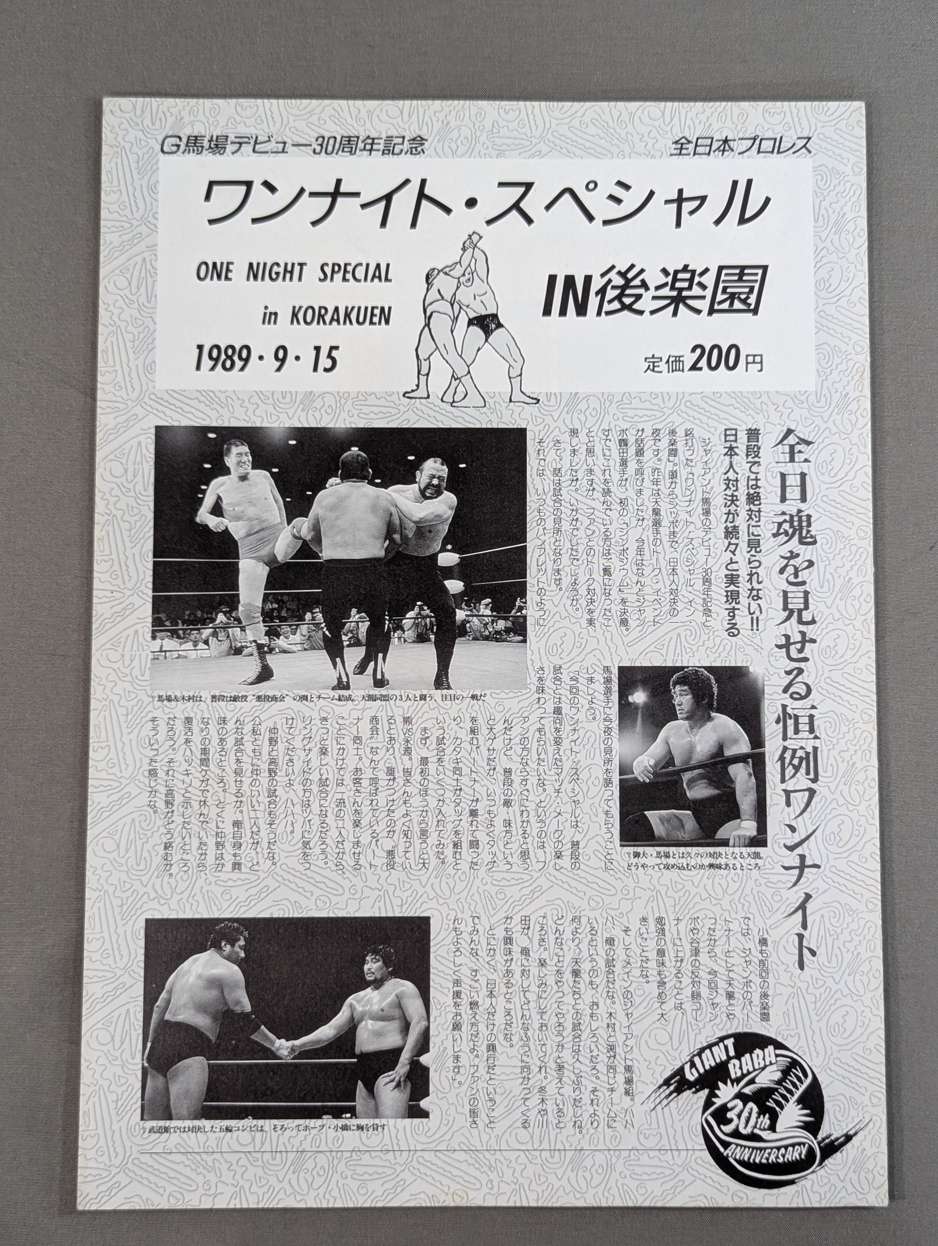 1977年11月14日 格闘技大戦争パンフレット @日本武道館 1977年11月14日 格闘技大戦争パンフレット @日本武道館 パンフレット