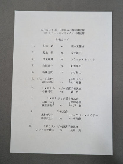 ★TPG登場! 両国暴動事件★ 87イヤーエンド・イン・国技館