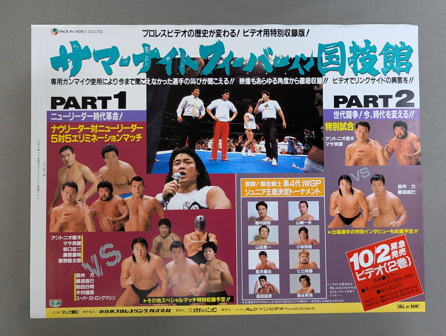 ★ポートレート3枚・VHS広告付★ サマー・ナイト・フィーバーIN国技館