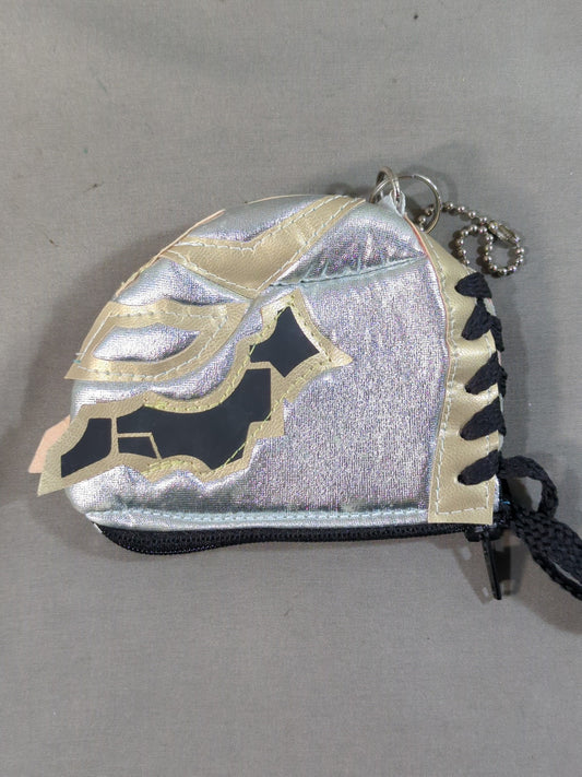 BUSHI マスクコインケース・キーホルダー(銀×金)