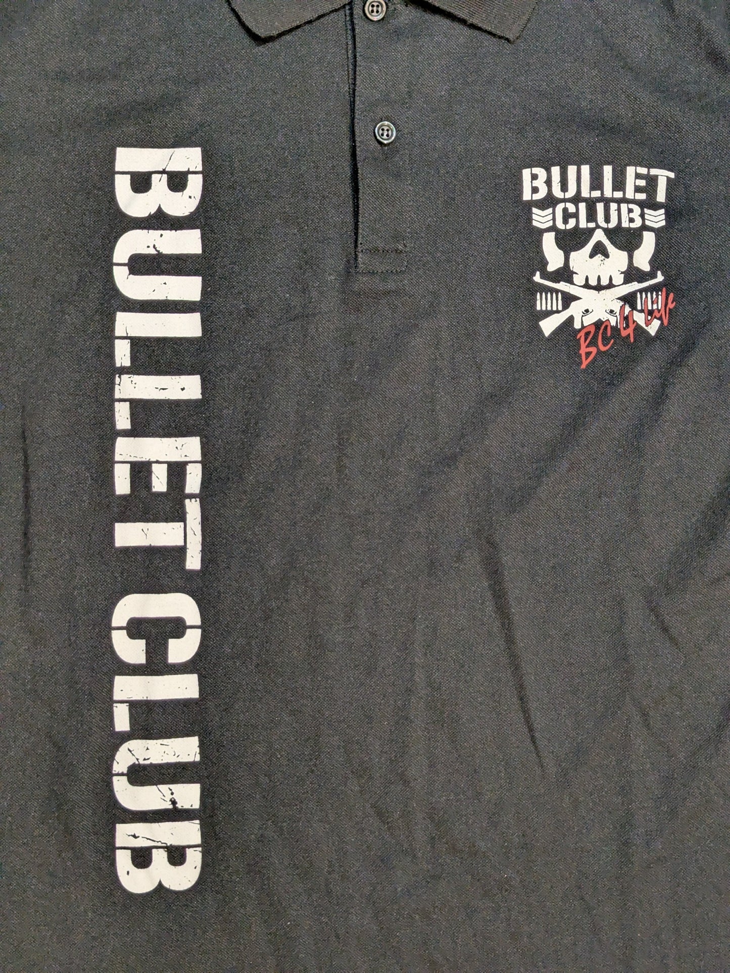 BULLET CLUB × Avale 'BC-4 Life' Polo Shirt (3) (Black)
