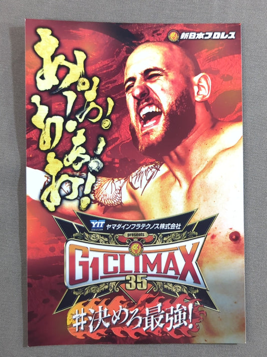 Gabe Kidd "G1 CLIMAX 35" fighters Original sticker with photos included