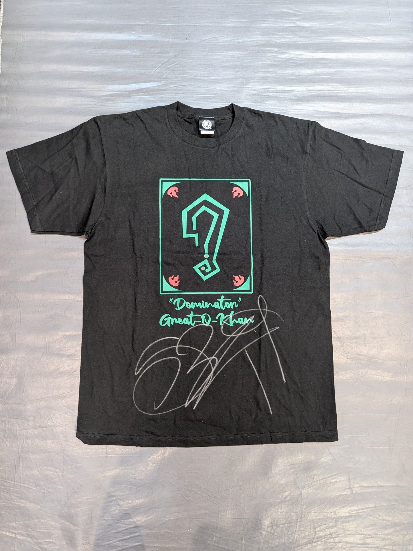 【直筆サイン入り】グレート-O-カーン Tシャツ(ブラック)