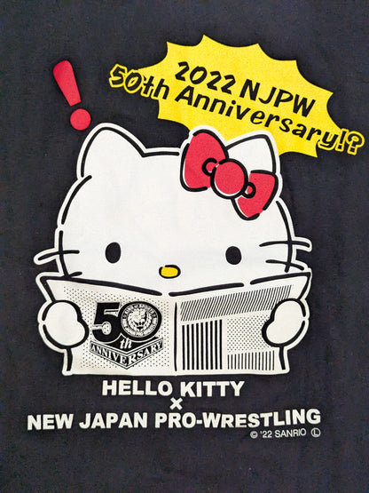 Hello Kitty ×New Japan Pro Wrestling  "50th Anniversary" Collaboration T-Shirt